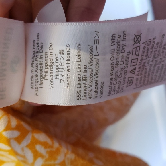 J Crew Yellow and White Linen Short Dress - Picture 7 of 7